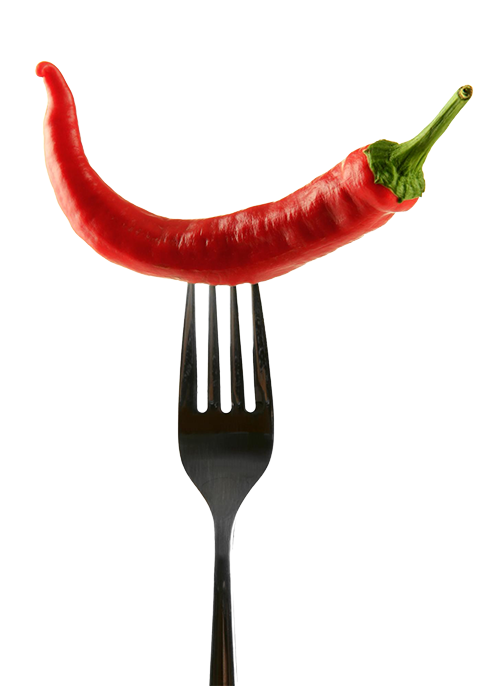 El-Diablo;red-hot-chili-pepper-fork-isolated-white
